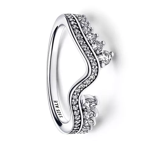 Pandora Timeless Ring Stackable Sparkling Asymmetric Wave sormus 192543C01-1
