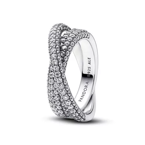 Pandora Sparkling Pave Crossover Dual sormus 193022C01-10