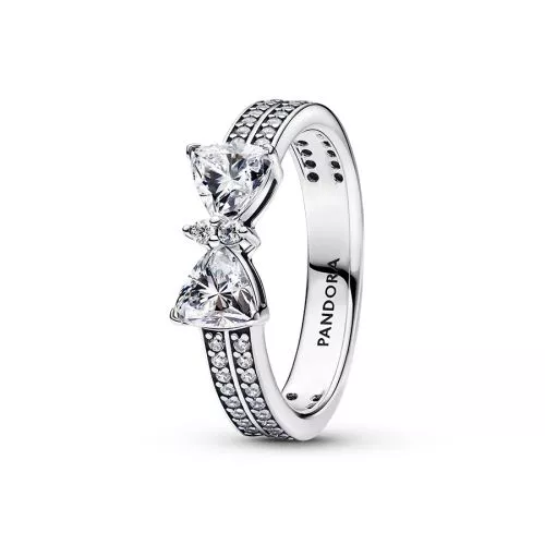 Pandora Sparkling Bow Double-Row sormus 193552C01-1