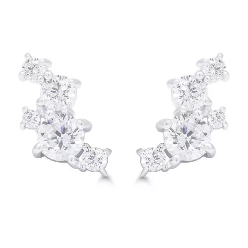 Silberohrringe mit Zirkonen WE-71527Z