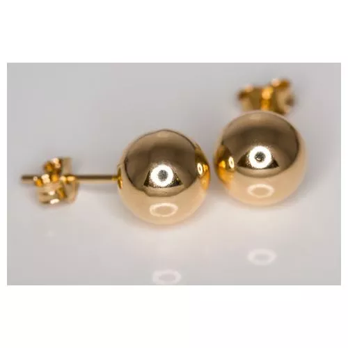 Kultaiset pallokorvakorut, 8 mm 20033-1