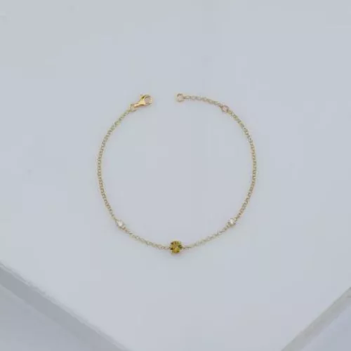 Bulevardi Gemstone rannekoru / vaaleanpunainen turmaliini 0,16ct BLVD2057-1