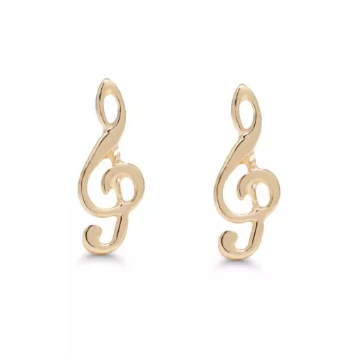 Gold Ohrringe, Notenschlüssel 23-1027-1