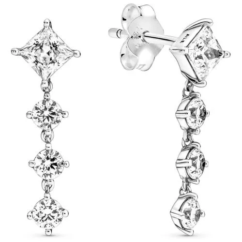 Pandora Sparkling Round & Square korvakorut 290045C01-1