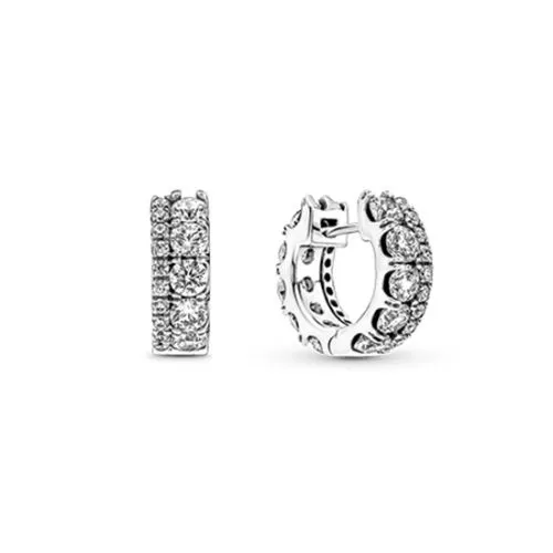 Pandora Double Band Pave -korvakorut 290058C01-1