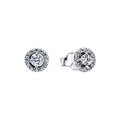 Pandora Round Pavé Halo Stud korvakorut 293019C01