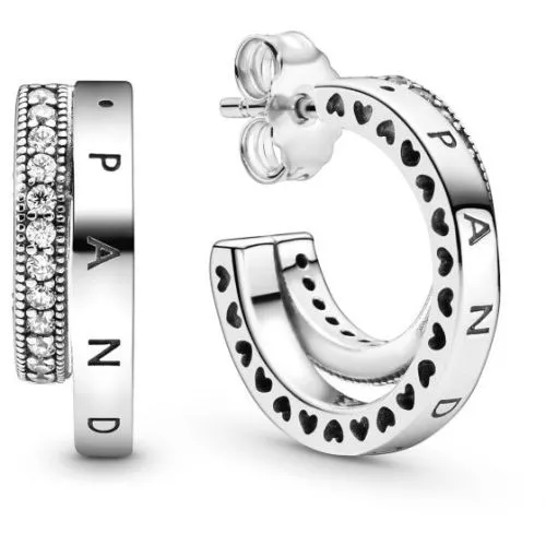 Pandora Pavé Double Hoop Ohrringe 299056C01-1