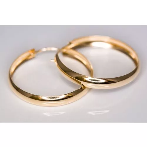 Kultaiset rengaskorvakorut 3 x 20 mm 30008-1