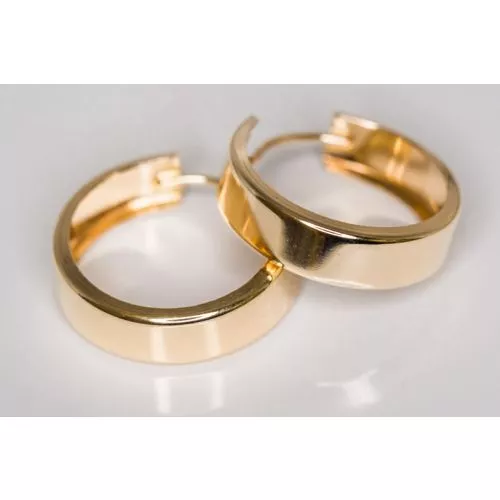 Kultaiset rengaskorvakorut 4 x15 mm 30022-1