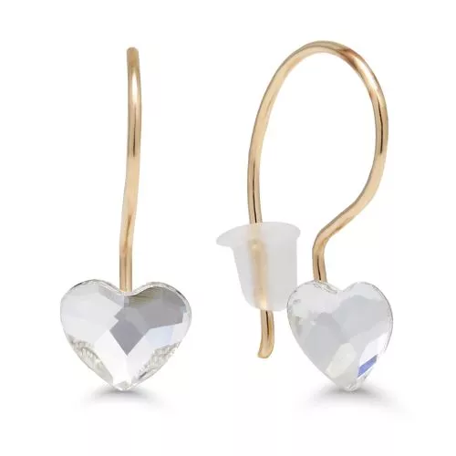 Kultaiset koukkukorvakorut, sydän 3133380kirkas-1