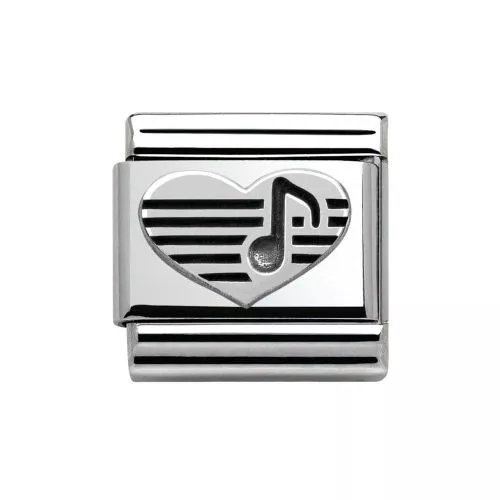 Nomination Classic Hopea Sydän ja Nuottiavain 330101/06-1