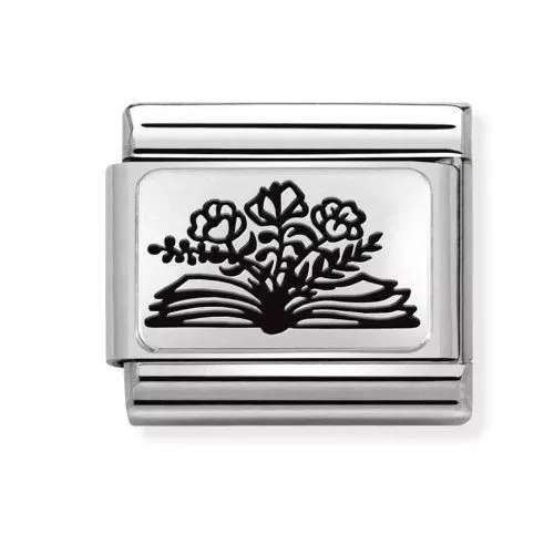 Nomination Classic Silvershine Book & Flowers 330111/27