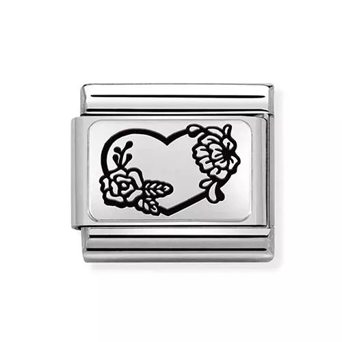 Nomination Classic Heart and Flowers 330111/28-1