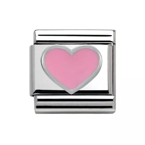 Nomination Classic Hopea Vaaleanpunainen Sydän 330202/18-1