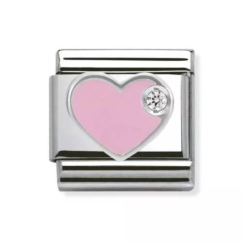 Nomination Classic Hopea ZK Vaaleanpunainen Sydän 330305/02-1