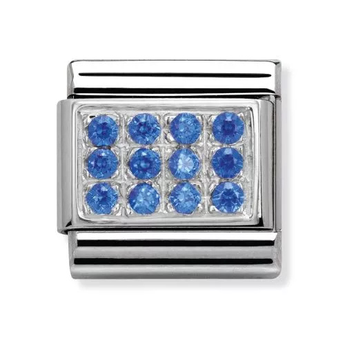 Nomination Classic Hopea ZK Sininen Pavé 330307/04-1