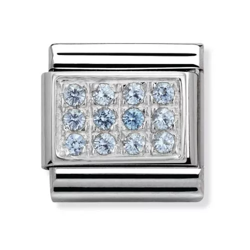 Nomination Classic Hopea ZK Vaaleansininen Pavé 330307/05-1