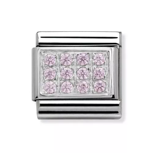 Nomination Classic Hopea ZK Vaaleanpunainen Pavé 330307/06-1