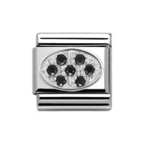 Nomination Classic Hopea ZK Musta Soikea Pavé 330308/10-1