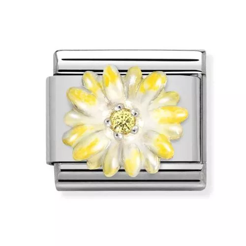 Nomination Classic Silver / keltainen kukka 330321/04-1