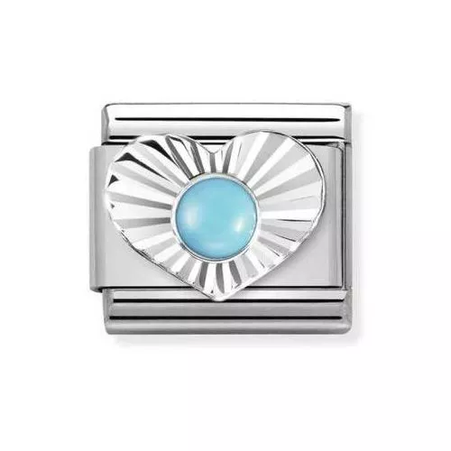Nomination Classic Silvershine Sydän Turkoosi 330508/06-1