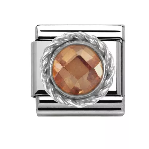 Nomination Classic Silvershine / ruskea kivi 330601/024-1