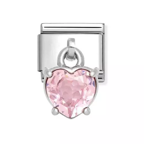 Nomination Classic Vaaleanpunainen sydän 331812/14-1