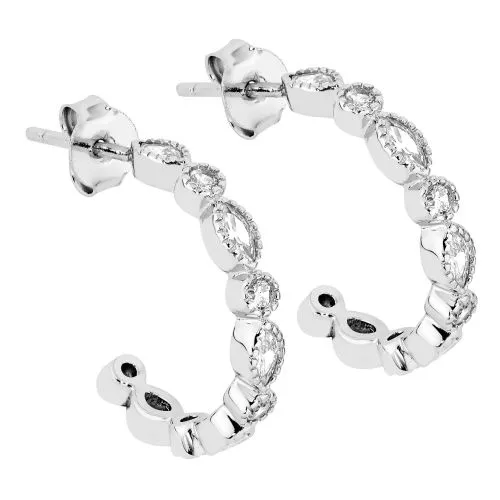 Silber  Zucht Ohrringe PSS1235ES-1