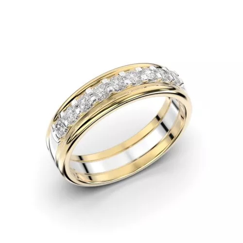 Festive Sophia Triple timanttisormus, kelta- ja valkokulta 364-027-KV