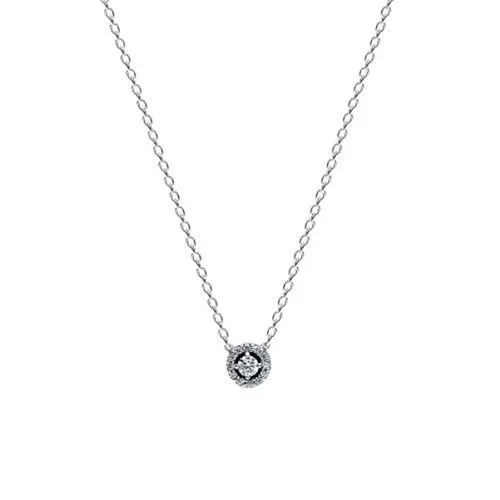 Pandora Round Pavé Halo Collier Halskette 393548C01