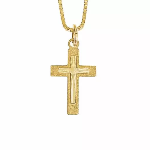 Gold  Kreuzen Anhänger 4-11111 YG-1
