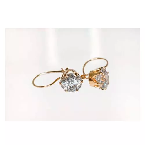 Kultaiset koukkukorvakorut, kirkas 5 mm 40009-1