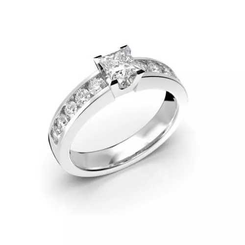 Festive Wanjatar Princess timanttisormus, valkokulta 408-090-VK