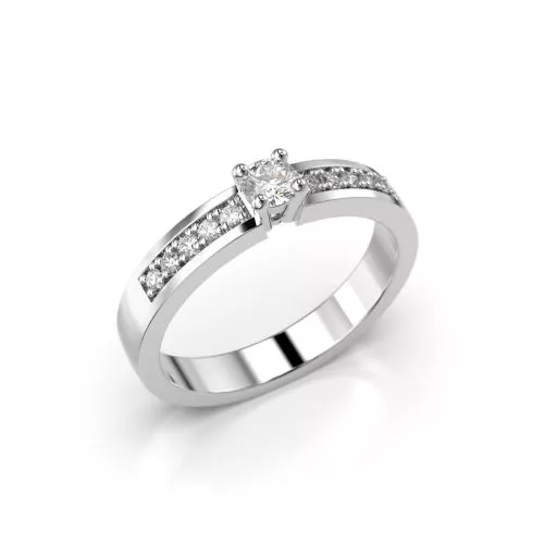 Festive Pamela timanttisormus, valkokulta 421-025-VK