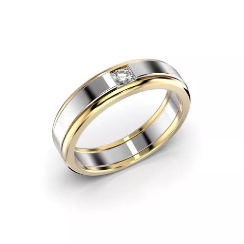 Festive Michael timanttisormus, kelta- ja valkokulta 462-009-KV