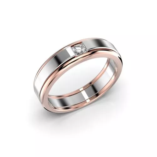 Festive Michael timanttisormus, puna- ja valkokulta 462-009-PV