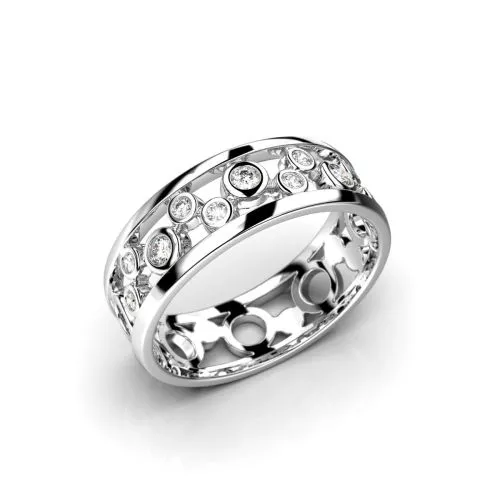 Festive Circular timanttisormus, platina 478-014-PT