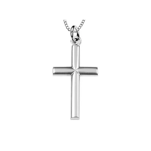 Hopeinen ristikaulakoru 45/50 cm 502900000-1