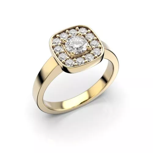 Festive Jane timanttisormus, keltakulta 504-054-KK