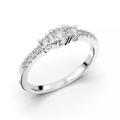 Festive Aurora timanttisormus, platina 505-033-PT