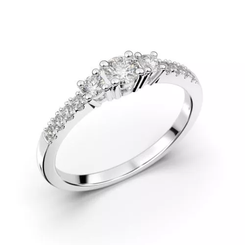 Festive Aurora timanttisormus, valkokulta 505-033-VK