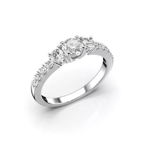 Festive Aurora timanttisormus, platina 506-066-PT