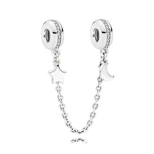 Pandora Half Moon & Star turvaketju 797512CZ-05-1