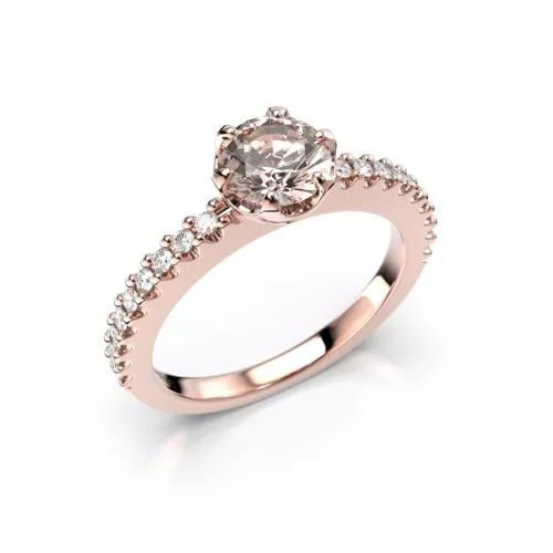 Festive Juliette timanttisormus / morganiitti 14-517-088M-PK-HSI1-1