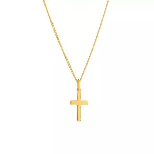Silbernes Kreuzanhänger-Halskette, vergoldet 5256751500-1