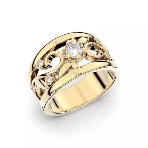 Festive Metsän Aarre timanttisormus 14-538-029-KK-HSI1-1