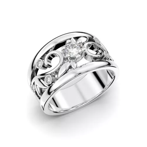 Festive Metsän Aarre timanttisormus, platina 538-029-PT