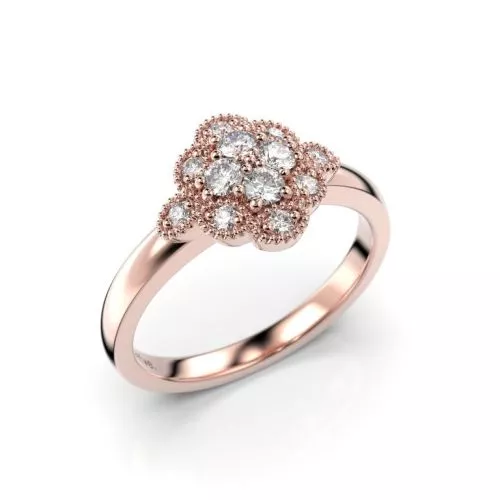 Festive Little Lotus timanttisormus 14-541-020-PK-HSI1-1