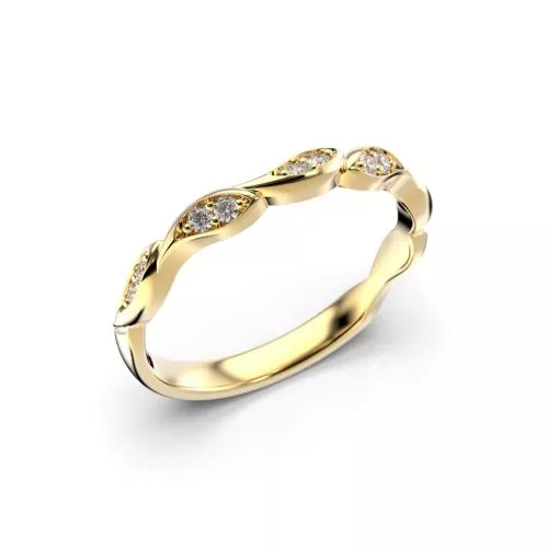 Festive Iris timanttisormus, keltakulta 550-012-KK