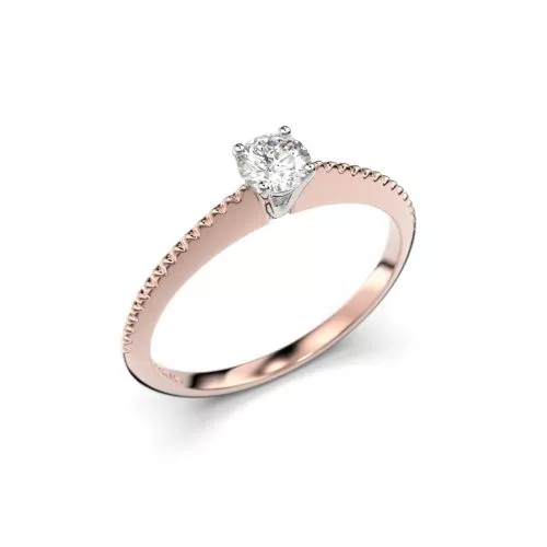 Festive Larissa timanttisormus, puna- ja valkokulta 555-020-PV